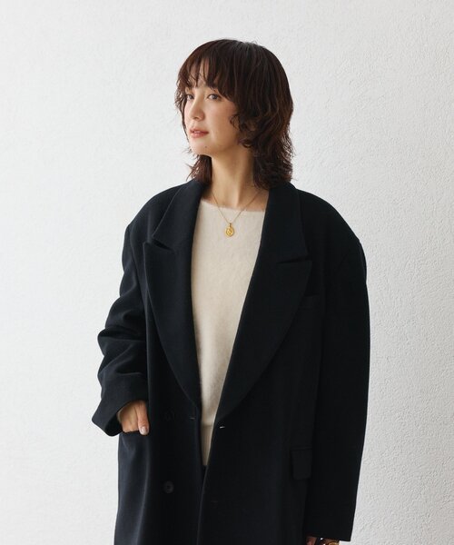 RIVE DROITE(リヴドロワ)の「【大人ハンサム】ウールビーバーテーラードコート(その他アウター・レディース・グレー/ブラック・38/36)」の10枚目の写真