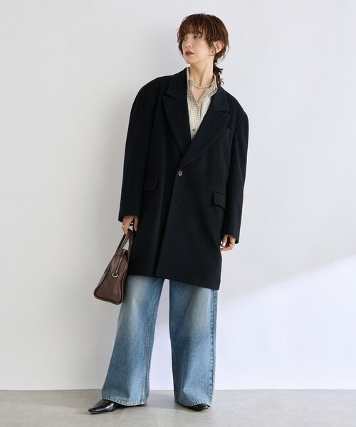 RIVE DROITE(リヴドロワ)の「【大人ハンサム】ウールビーバーテーラードコート(その他アウター・レディース・グレー/ブラック・38/36)」の11枚目の写真