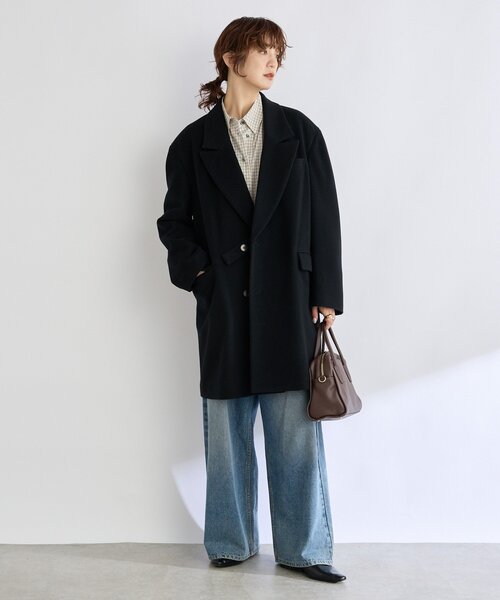 RIVE DROITE(リヴドロワ)の「【大人ハンサム】ウールビーバーテーラードコート(その他アウター・レディース・グレー/ブラック・38/36)」の12枚目の写真