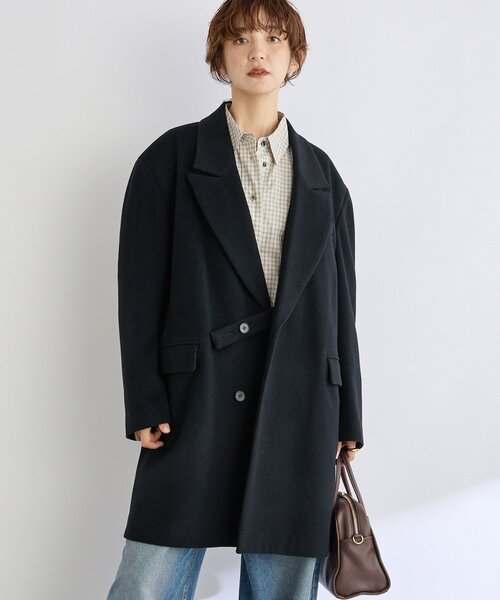 RIVE DROITE(リヴドロワ)の「【大人ハンサム】ウールビーバーテーラードコート(その他アウター・レディース・グレー/ブラック・38/36)」の16枚目の写真
