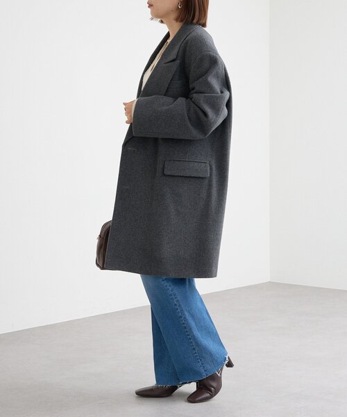 RIVE DROITE(リヴドロワ)の「【大人ハンサム】ウールビーバーテーラードコート(その他アウター・レディース・グレー/ブラック・38/36)」の21枚目の写真