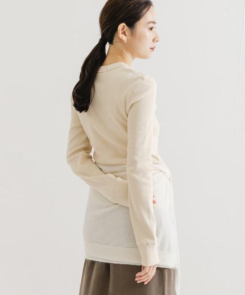 URBAN RESEARCH（アーバンリサーチ）の「ヘンリーネックリブカットソー（Tシャツ/カットソー・レディース・ホワイト系その他/ブラック・FREE）」の6枚目の写真