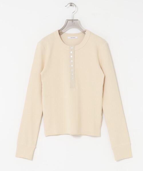 URBAN RESEARCH（アーバンリサーチ）の「ヘンリーネックリブカットソー（Tシャツ/カットソー・レディース・ホワイト系その他/ブラック・FREE）」の13枚目の写真