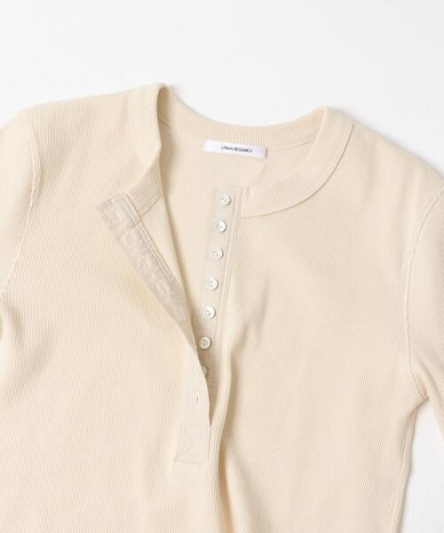 URBAN RESEARCH（アーバンリサーチ）の「ヘンリーネックリブカットソー（Tシャツ/カットソー・レディース・ホワイト系その他/ブラック・FREE）」の14枚目の写真