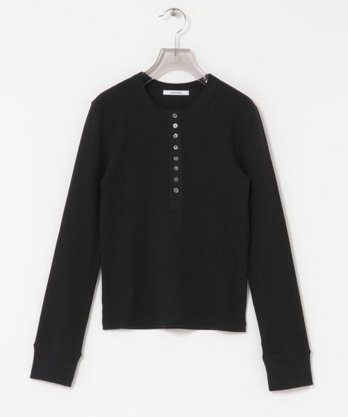 URBAN RESEARCH（アーバンリサーチ）の「ヘンリーネックリブカットソー（Tシャツ/カットソー・レディース・ホワイト系その他/ブラック・FREE）」の13枚目の写真