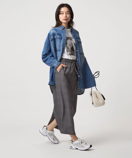 セール】［size SHORTあり］ツイードライク スカート マシン