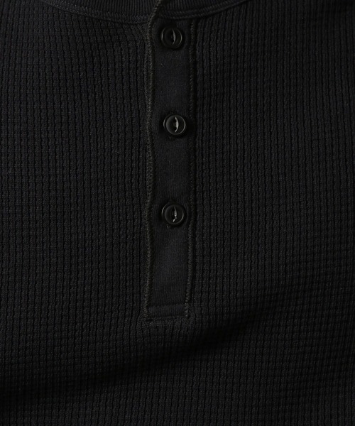 RAGEBLUE(レイジブルー)の「ワッフル/ビッグシルエットヘンリーネックロンT(Tシャツ/カットソー・メンズ・ブラック/オフホワイト・FREE)」の10枚目の写真