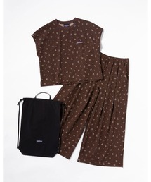 THOUSAND MILE（サウザンドマイル）の「[L's]FRENCH SLEEVE SHIRT & LONG PANTS SET NY/PU PRINT/フレンチスリーブシャツ＆ロングパンツセット プリント（セットアップ）」