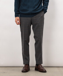 COMME CA ISM | 【スマートベーシックパンツ】両面起毛ストレッチツイル チェック  テーパードスラックス(スラックス)