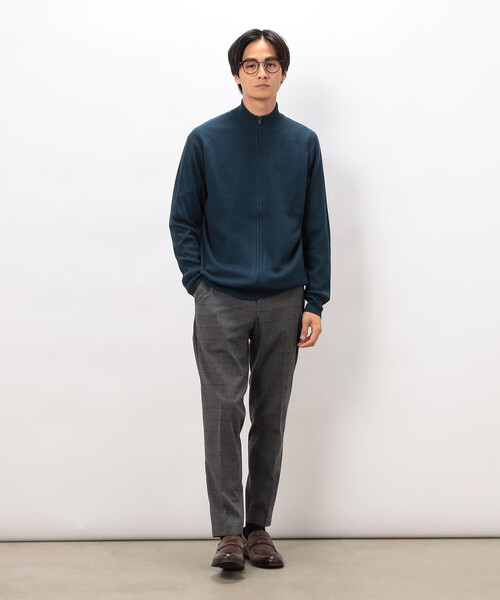 COMME CA ISM（コムサイズム）の「【スマートベーシックパンツ】両面起毛ストレッチツイル チェック  テーパードスラックス（スラックス・メンズ・チャコール/ブラウン・X-LARGE/LARGE/MEDIUM/SMALL）」の15枚目の写真