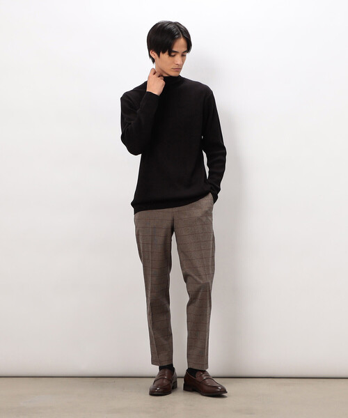COMME CA ISM（コムサイズム）の「【スマートベーシックパンツ】両面起毛ストレッチツイル チェック  テーパードスラックス（スラックス・メンズ・チャコール/ブラウン・X-LARGE/LARGE/MEDIUM/SMALL）」の22枚目の写真