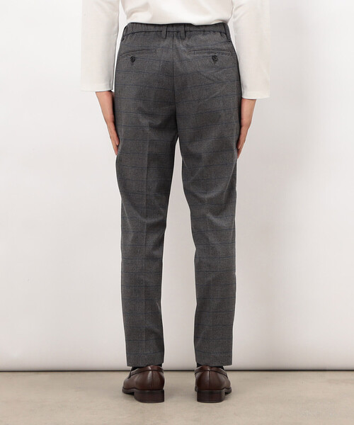 COMME CA ISM（コムサイズム）の「【スマートベーシックパンツ】両面起毛ストレッチツイル チェック  テーパードスラックス（スラックス・メンズ・チャコール/ブラウン・X-LARGE/LARGE/MEDIUM/SMALL）」の4枚目の写真
