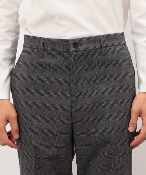 COMME CA ISM（コムサイズム）の「【スマートベーシックパンツ】両面起毛ストレッチツイル チェック  テーパードスラックス（スラックス・メンズ・チャコール/ブラウン・X-LARGE/LARGE/MEDIUM/SMALL）」の5枚目の写真