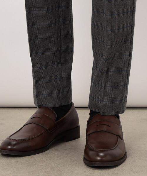 COMME CA ISM（コムサイズム）の「【スマートベーシックパンツ】両面起毛ストレッチツイル チェック  テーパードスラックス（スラックス・メンズ・チャコール/ブラウン・X-LARGE/LARGE/MEDIUM/SMALL）」の8枚目の写真