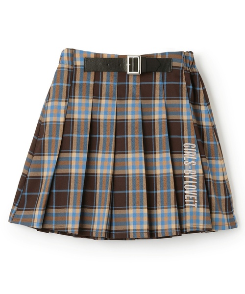 by LOVEiT（バイラビット）の「飾りベルトプリーツスカート（スカート・キッズ・ダークブラウン/グレー/ブルー・140cm/130cm/120cm/160cm/150cm）」の3枚目の写真