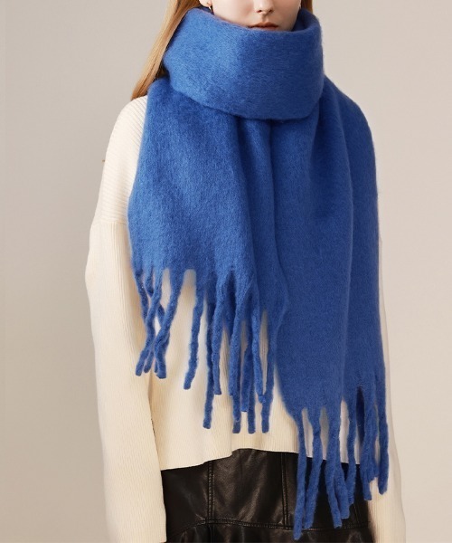 セール】ロングフリンジふわもこマフラー（マフラー）｜ONEP STAR