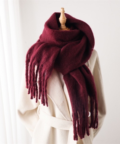 セール】ロングフリンジふわもこマフラー（マフラー）｜ONEP STAR