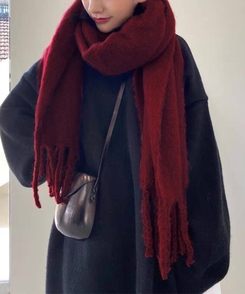 セール】ロングフリンジふわもこマフラー（マフラー）｜ONEP STAR