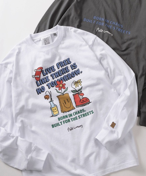 Philip Lumbang(フィリップランバン)の「【75】【Philip Lumbang/フィリップ・ランバン】グラフィックプリント ロングスリーブTシャツ(Tシャツ/カットソー・メンズ・ホワイト/ブラウン/ブラック/チャコールグレー/グレー・M/L/XL)」の2枚目の写真