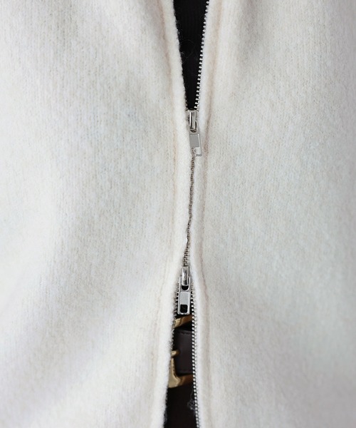 Riberry（リベリー）の「襟切替えダブルジップニット（ニット/セーター・レディース・グレー/ブラック/アイボリー・FREE）」の21枚目の写真