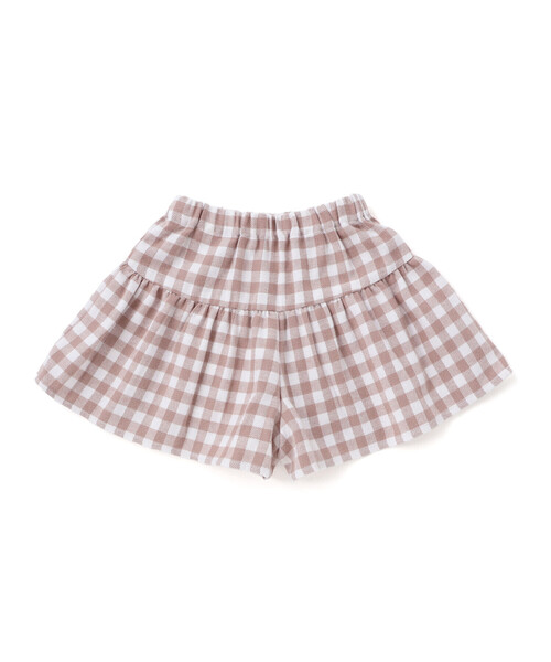 BeBe(ベベ)の「【お揃い】ネルギンガムチェックギャザーキュロットパンツ(80~100cm)(その他ベビーウェア・キッズ・ブラック系その他/ピンク系その他・90cm/100cm/80cm)」の8枚目の写真