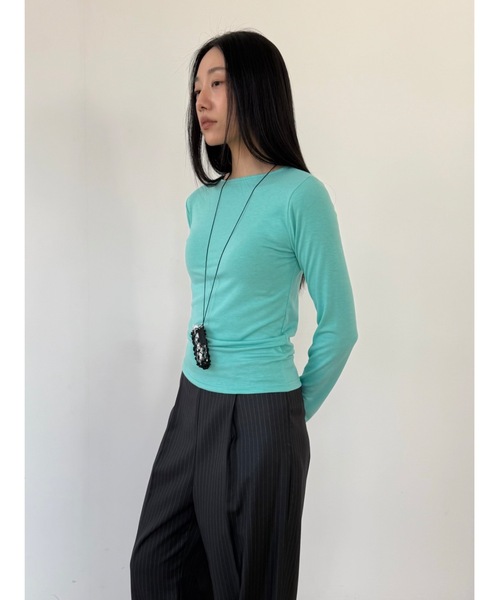 Didot.showroom(ディドット ショールーム)の「キボンロンT(Tシャツ/カットソー・レディース・レッド/ミント/アイボリー/ブラック/グレー・FREE)」の17枚目の写真