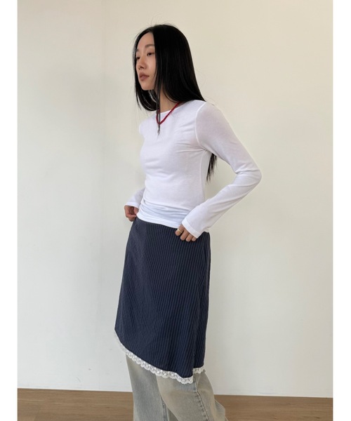 Didot.showroom(ディドット ショールーム)の「キボンロンT(Tシャツ/カットソー・レディース・レッド/ミント/アイボリー/ブラック/グレー・FREE)」の7枚目の写真