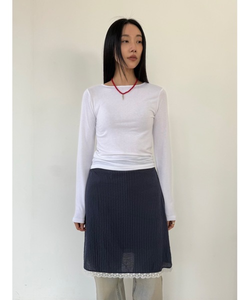 Didot.showroom(ディドット ショールーム)の「キボンロンT(Tシャツ/カットソー・レディース・レッド/ミント/アイボリー/ブラック/グレー・FREE)」の6枚目の写真