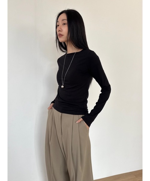 Didot.showroom(ディドット ショールーム)の「キボンロンT(Tシャツ/カットソー・レディース・レッド/ミント/アイボリー/ブラック/グレー・FREE)」の10枚目の写真