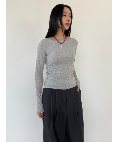 Didot.showroom(ディドット ショールーム)の「キボンロンT(Tシャツ/カットソー・レディース・レッド/ミント/アイボリー/ブラック/グレー・FREE)」の11枚目の写真