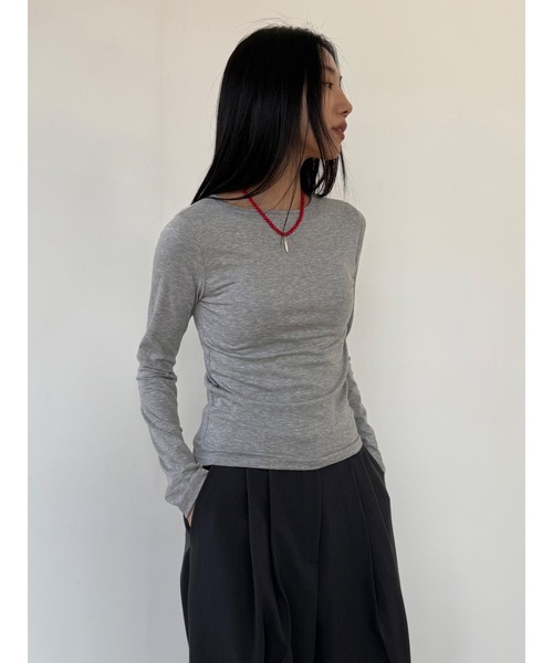 Didot.showroom(ディドット ショールーム)の「キボンロンT(Tシャツ/カットソー・レディース・レッド/ミント/アイボリー/ブラック/グレー・FREE)」の12枚目の写真