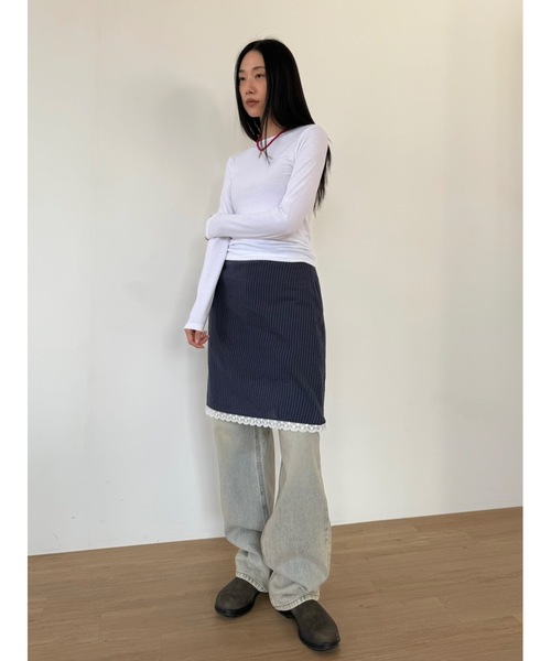 Didot.showroom(ディドット ショールーム)の「キボンロンT(Tシャツ/カットソー・レディース・レッド/ミント/アイボリー/ブラック/グレー・FREE)」の8枚目の写真
