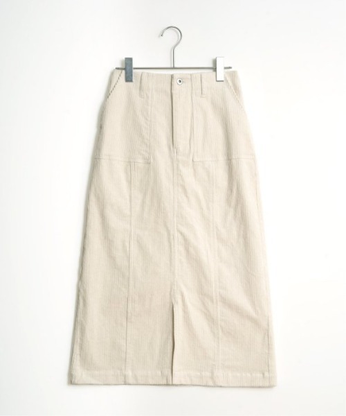LBC（エルビーシー）の「コーデュロイベイカーIラインスカート（スカート・レディース・オフホワイト/ブルー系その他/キャメル/チャコール・M/L）」の20枚目の写真
