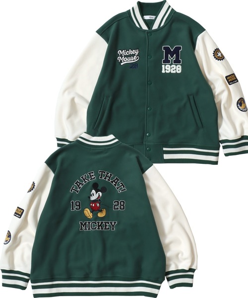 セール】2025AW Disney/ディズニー フリースボンディング ワッペン刺繍