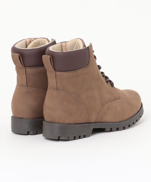 HEAL ME（ヒールミー）の「heal me ヒールミー レディース マウンテンブーツ【耐水/幅広3E/滑りにくい/暖か裏起毛】レースアップ カジュアル ウィンターシューズ 225401（ブーツ・レディース・キャメル/ダークブラウン/ブラック・23.0cm/23.5cm/24.0cm/24.5cm/25.0cm/25.5cm/22.5cm）」の4枚目の写真