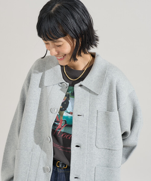 セール】＜マシーンウォッシャブル＞ スウェットライクニット