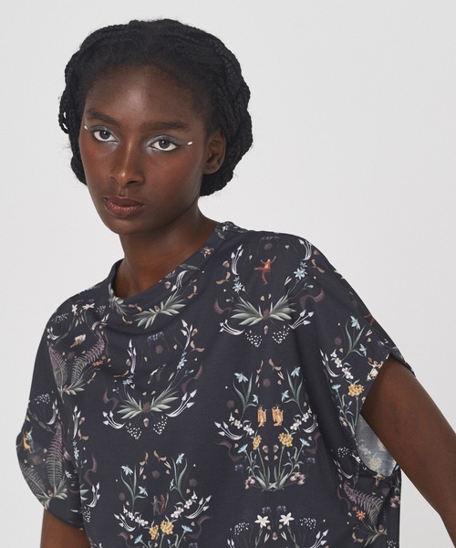 BEDSIDEDRAMA(ベットサイドドラマ)の「Dance In The Garden Tee(Tシャツ/カットソー・レディース・ナチュラル/ブラック・1)」の3枚目の写真