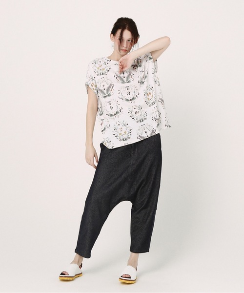 BEDSIDEDRAMA(ベットサイドドラマ)の「Dance In The Garden Tee(Tシャツ/カットソー・レディース・ナチュラル/ブラック・1)」の7枚目の写真