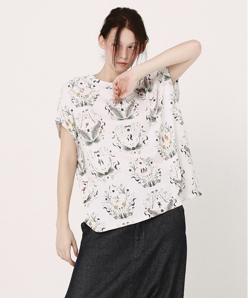 BEDSIDEDRAMA(ベットサイドドラマ)の「Dance In The Garden Tee(Tシャツ/カットソー・レディース・ナチュラル/ブラック・1)」の8枚目の写真