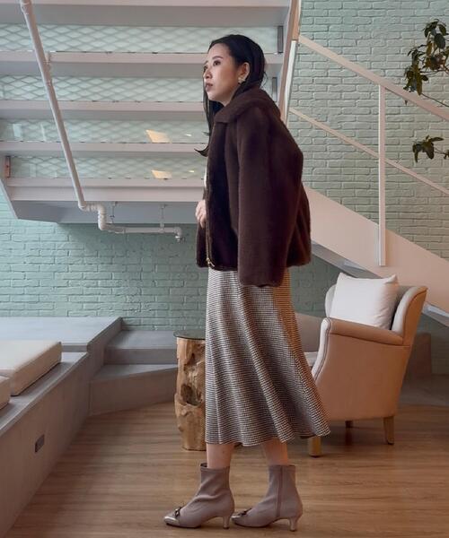 セール】【ふわふわ・上品】ミンクフェイクファーアウター（ブルゾン