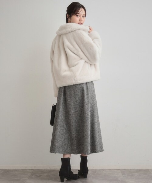 セール】【ふわふわ・上品】ミンクフェイクファーアウター（ブルゾン