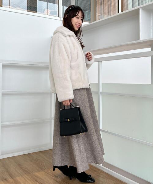 セール】【ふわふわ・上品】ミンクフェイクファーアウター（ブルゾン