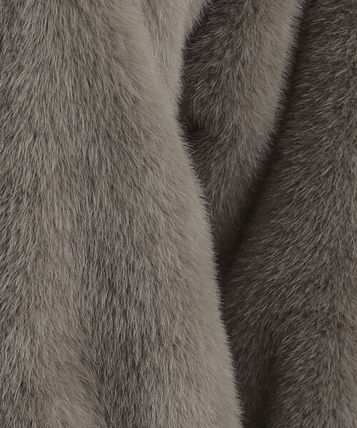 couture brooch（クチュールブローチ）の「【ふわふわ・上品】ミンクフェイクファーアウター（ブルゾン・レディース・ブラウン系/ダークブラウン/アイボリー・38/40）」の12枚目の写真