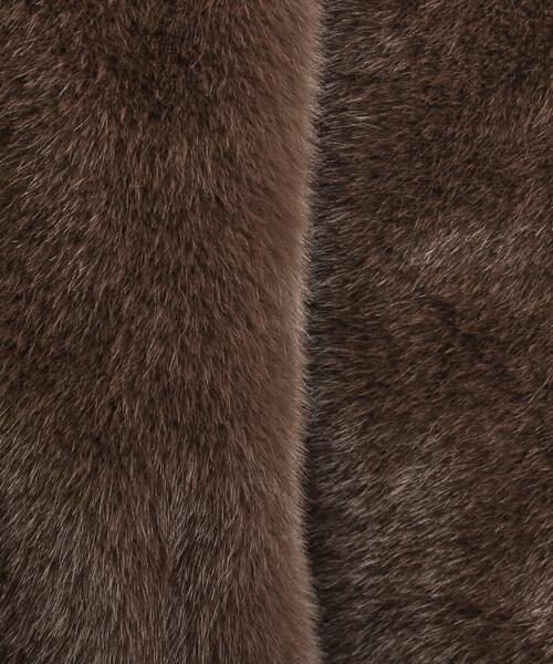 couture brooch（クチュールブローチ）の「【ふわふわ・上品】ミンクフェイクファーアウター（ブルゾン・レディース・ブラウン系/ダークブラウン/アイボリー・38/40）」の13枚目の写真