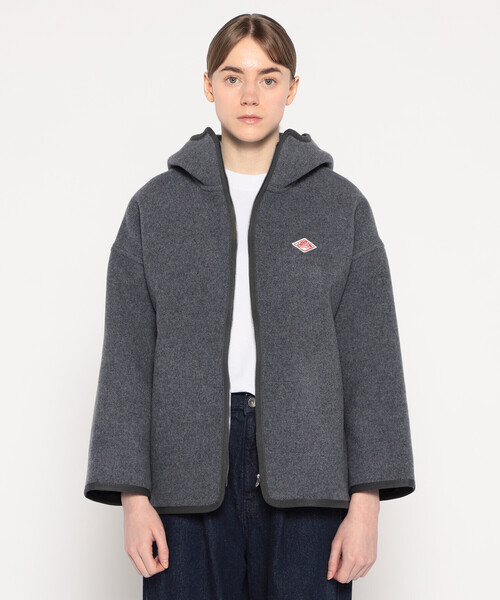 WOMEN'S WOOL MELTON HOODED JACKET（その他アウター）｜DANTON