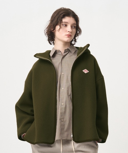 WOMEN'S WOOL MELTON HOODED JACKET（その他アウター）｜DANTON