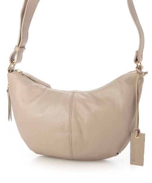 ATLANTA（アトランタ）の「アトランタ ATLANTA / やぎ革軽量ハーフムーンショルダー（ショルダーバッグ・レディース・ベージュ/シルバー系その他3/ブラック/カーキ・FREE）」の3枚目の写真