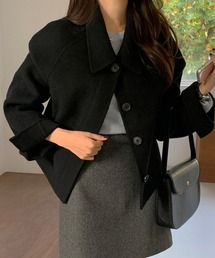 Diosfront（ディオスフロント）の「ニットメルトンショートコート（その他アウター）」