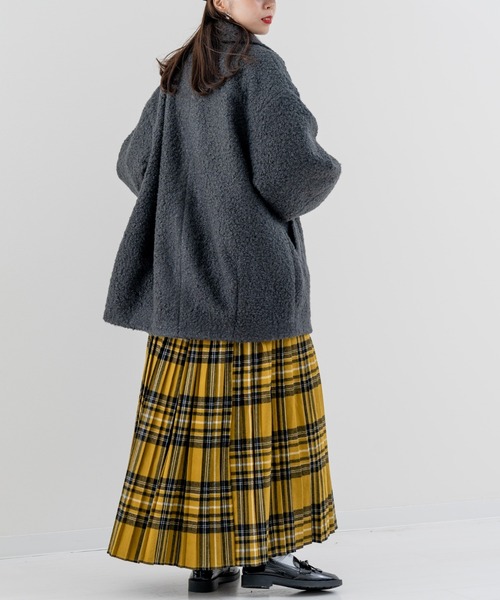 refinedworks（リファインドワークス）の「【refinedworks】軽くてしっかり暖かい シングルコート！（その他アウター・レディース・アイボリー/チャコールグレー・FREE）」の19枚目の写真