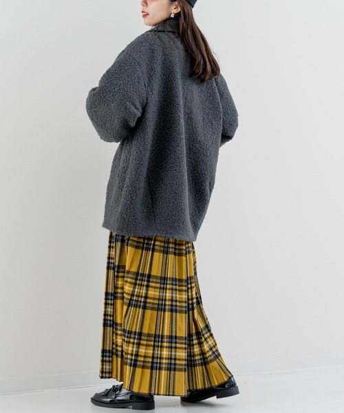 refinedworks（リファインドワークス）の「【refinedworks】軽くてしっかり暖かい シングルコート！（その他アウター・レディース・アイボリー/チャコールグレー・FREE）」の21枚目の写真